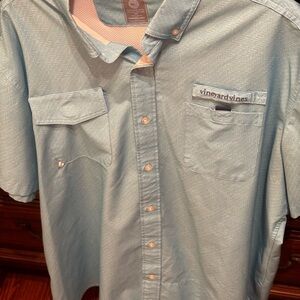 Vineyard Vines Men's Light Blue Casual Shirt